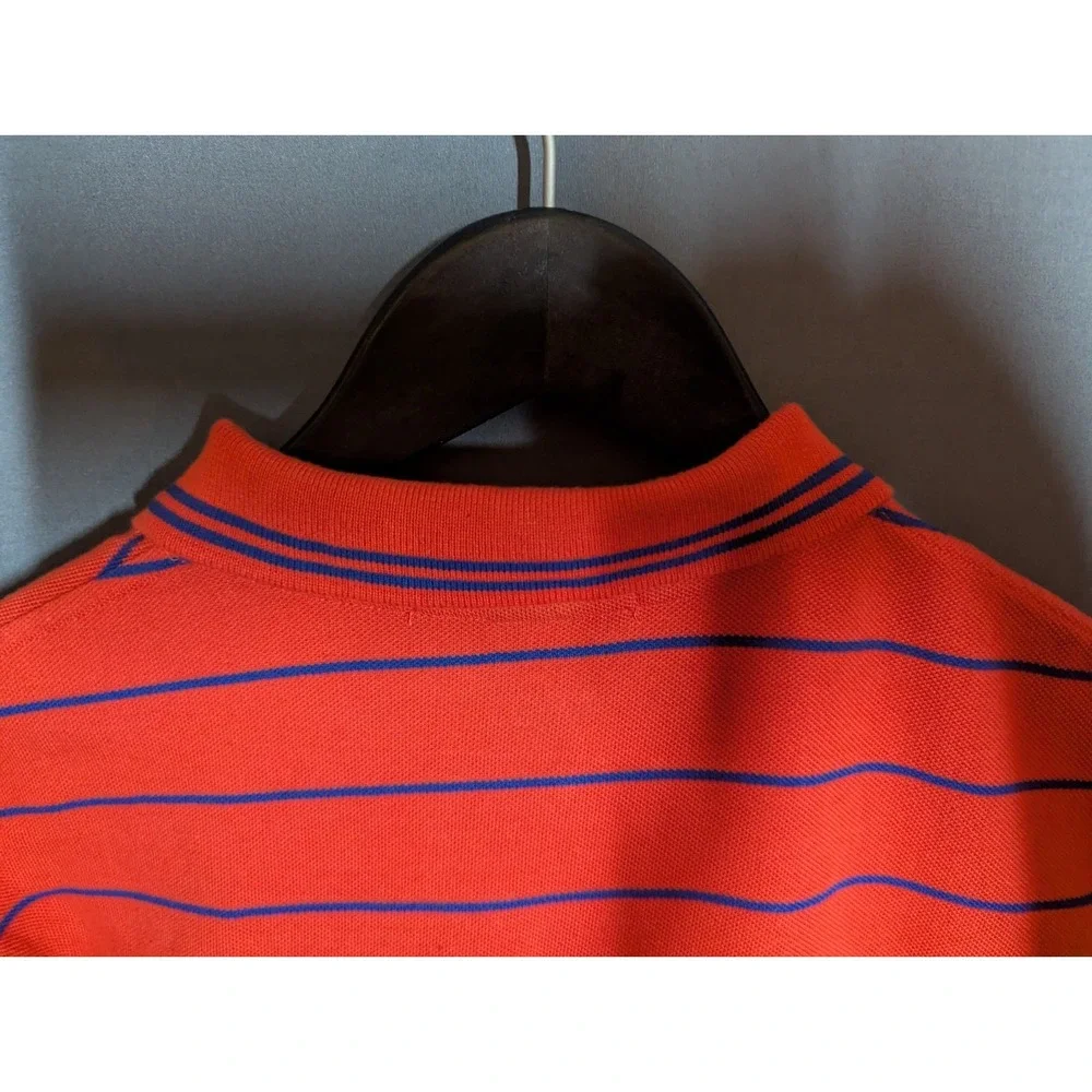 Polo Ralph Lauren Red Striped Polo Shirt Men's L Green Pony Ivy 90's -‎ Y2K VTG